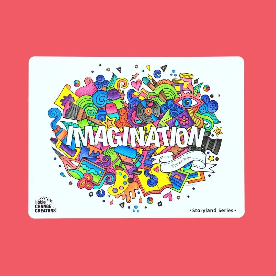 Little Change Creators | IMAGINATION | Re-FUN-able™ Reusable Colouring + Doodle Mat