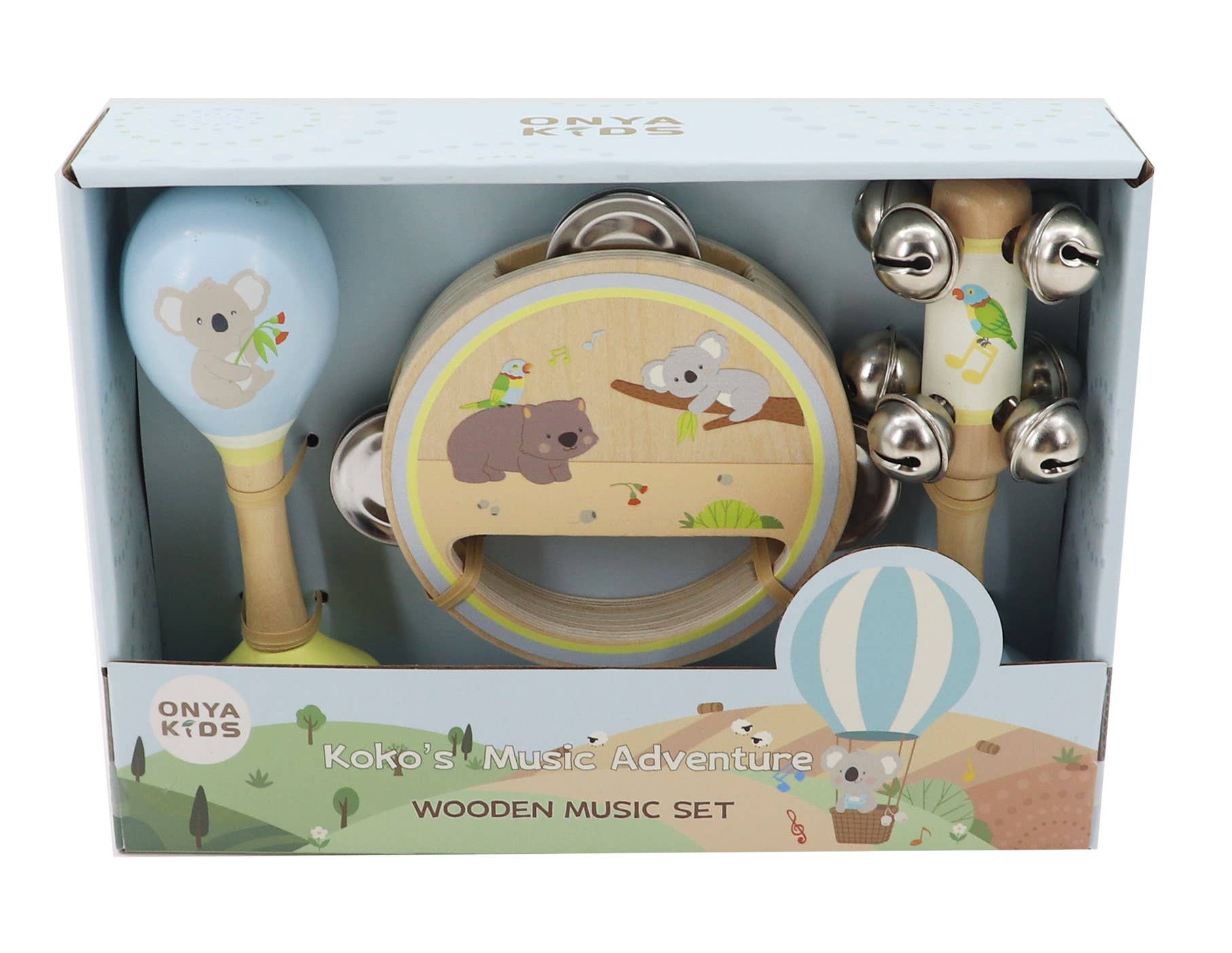 ToysLink | KoKo's Music Adventure Wooden Music 3pcs Set | Koala & Rainbow