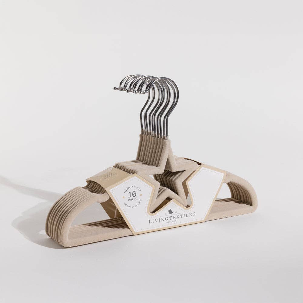 Living Textiles - 10pk Baby Coat Hangers - Stars/Beige