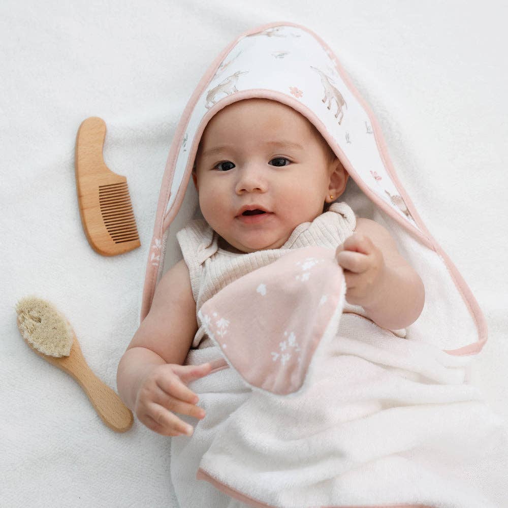 Living Textiles | 4pc Baby Bath Gift Set Fawn Fables