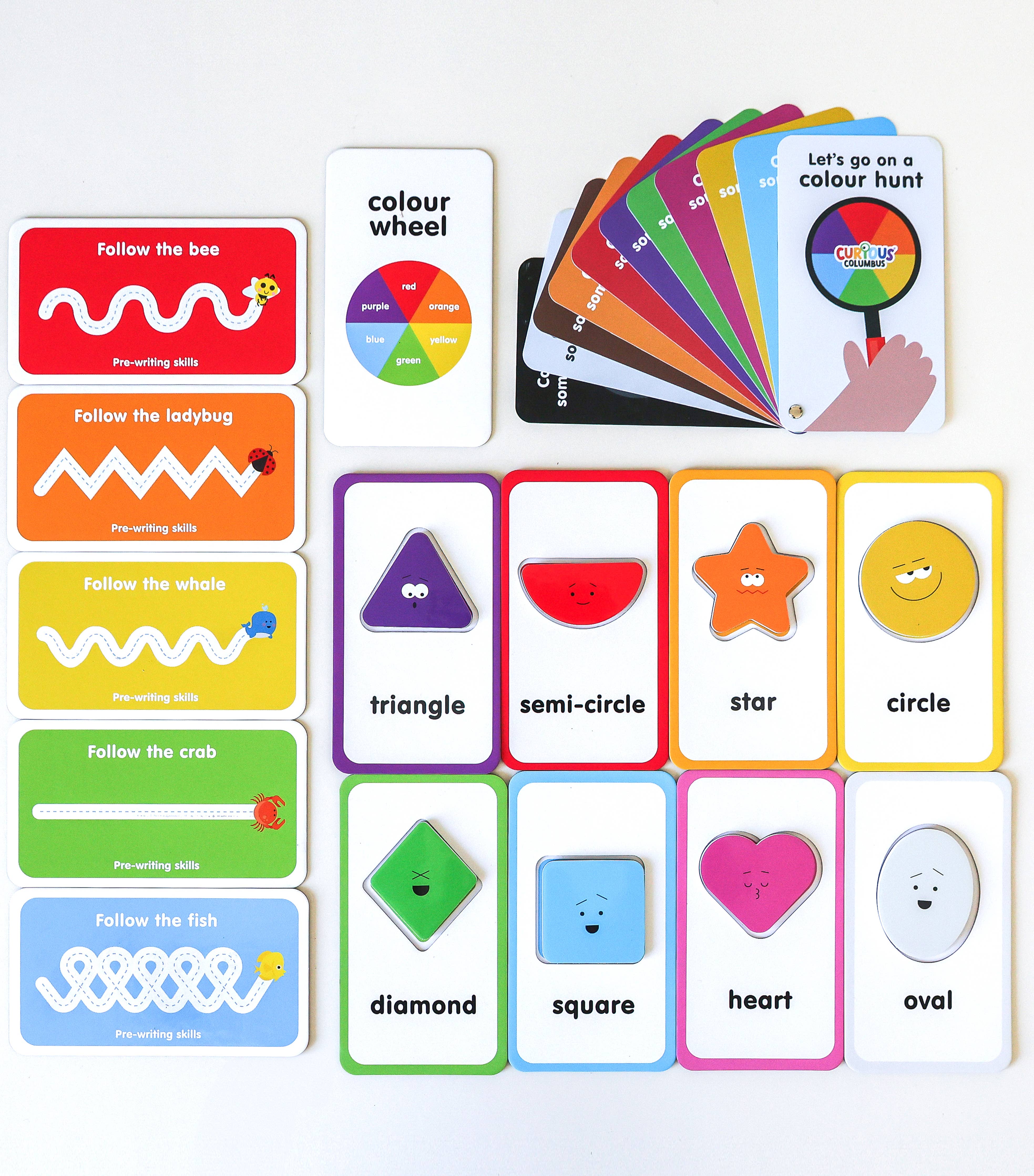 Curious Columbus | Flashcards - Shapes & Colours