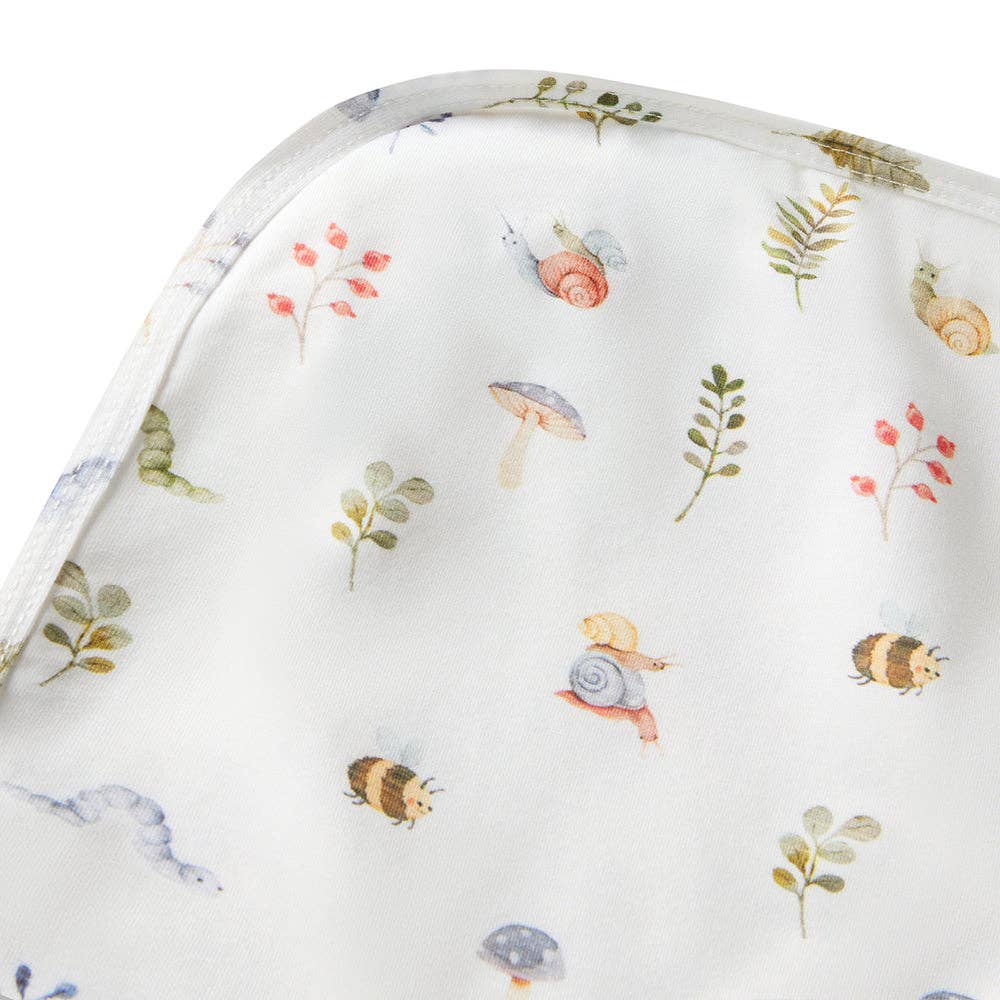 Snuggle Hunny | Organic Jersey Wrap & Beanie Set | Garden Friends