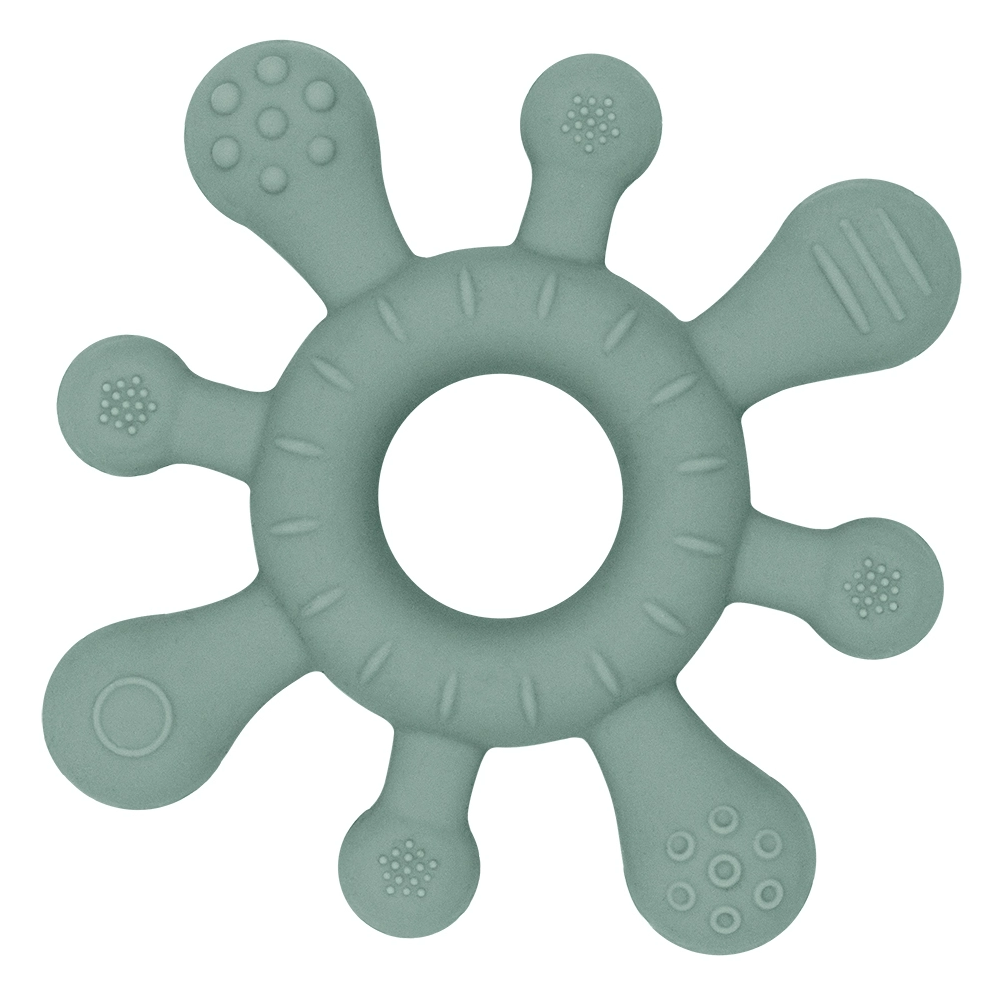 Living Textiles Silicone Splash Teether | Sage