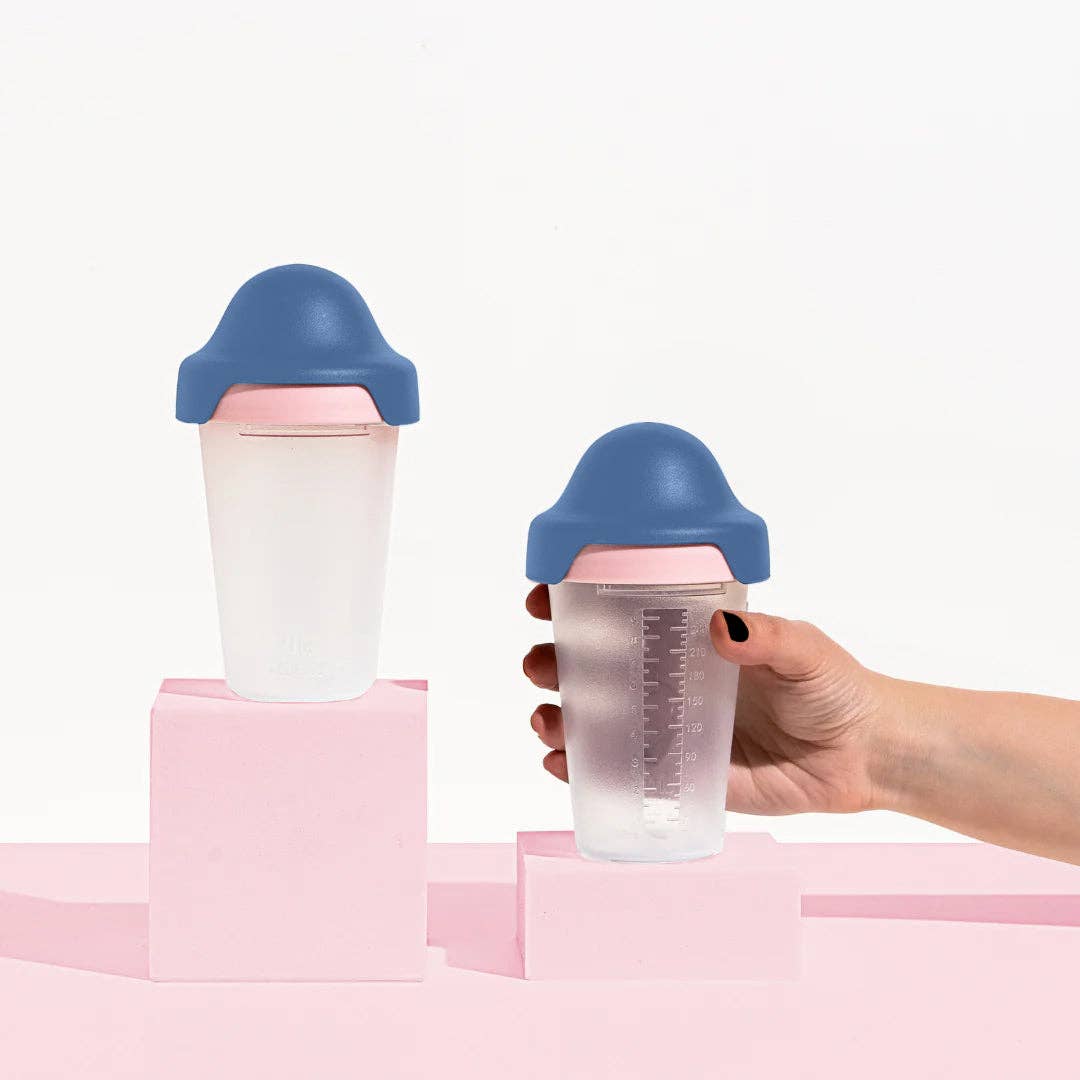 Little Stackers - 240ml Baby Bottle Two Pack: Pink Purple / Latchtastic - Medium