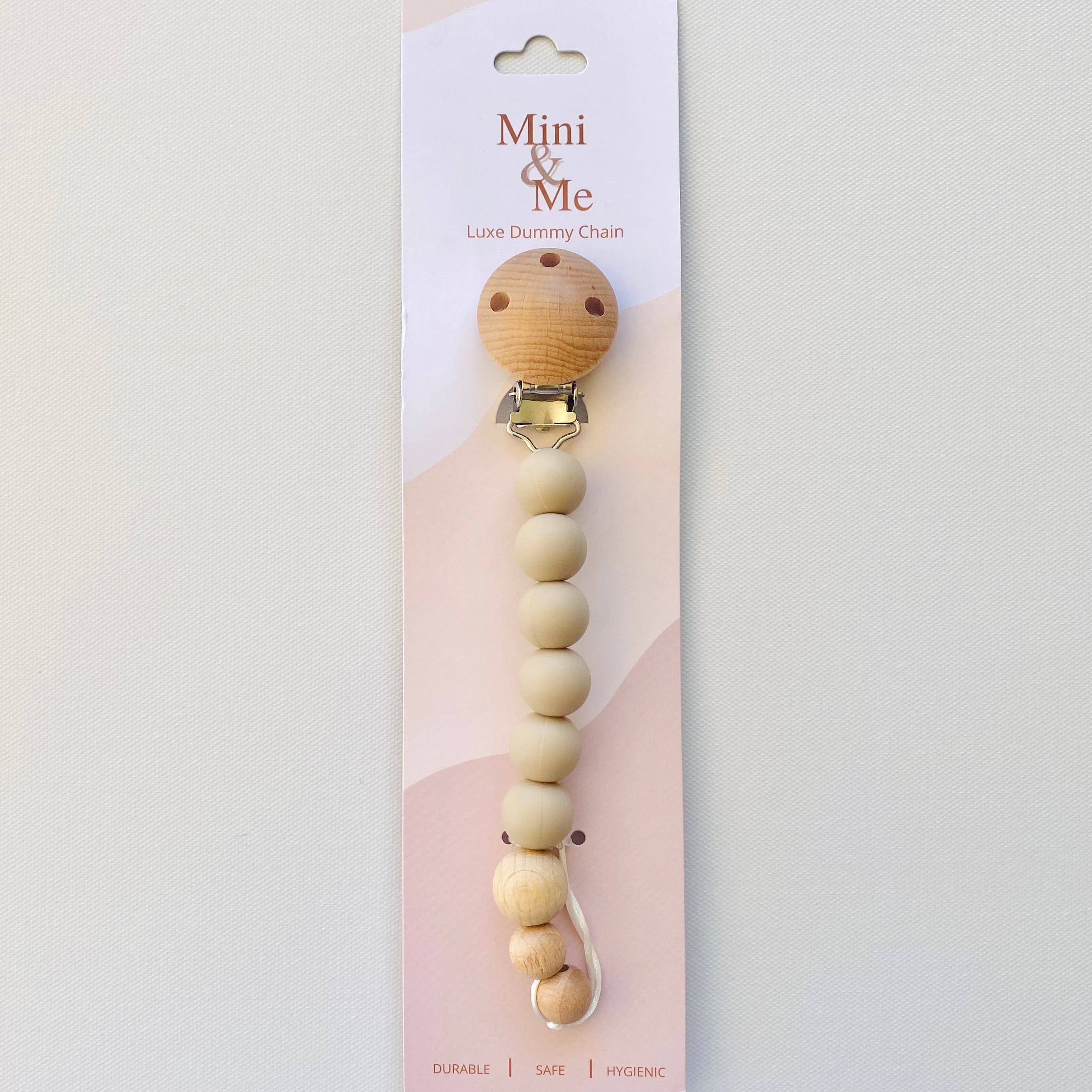 Cuddle Bug & Co - Mini & Me Luxe Dummy Chain Almond