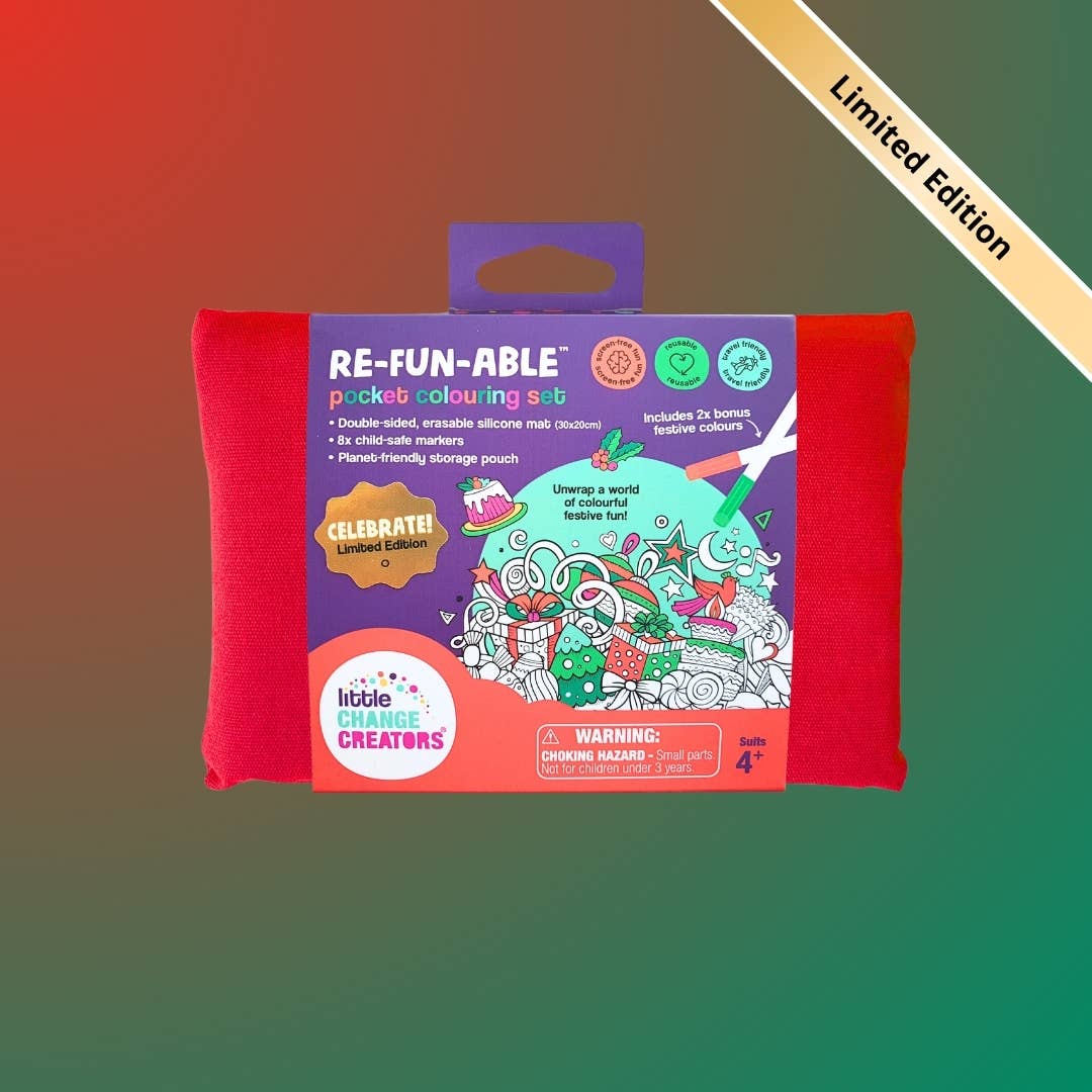 Little Change Creators - CELEBRATE! Reusable Colouring Activity Set | Christmas Gift
