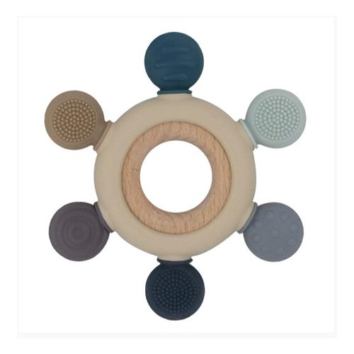 Living Textiles Multi-Surface Teething Wheel Steel Blue