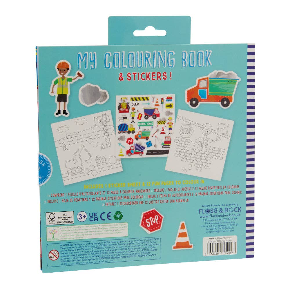 Floss & Rock My Colouring Book | Construction