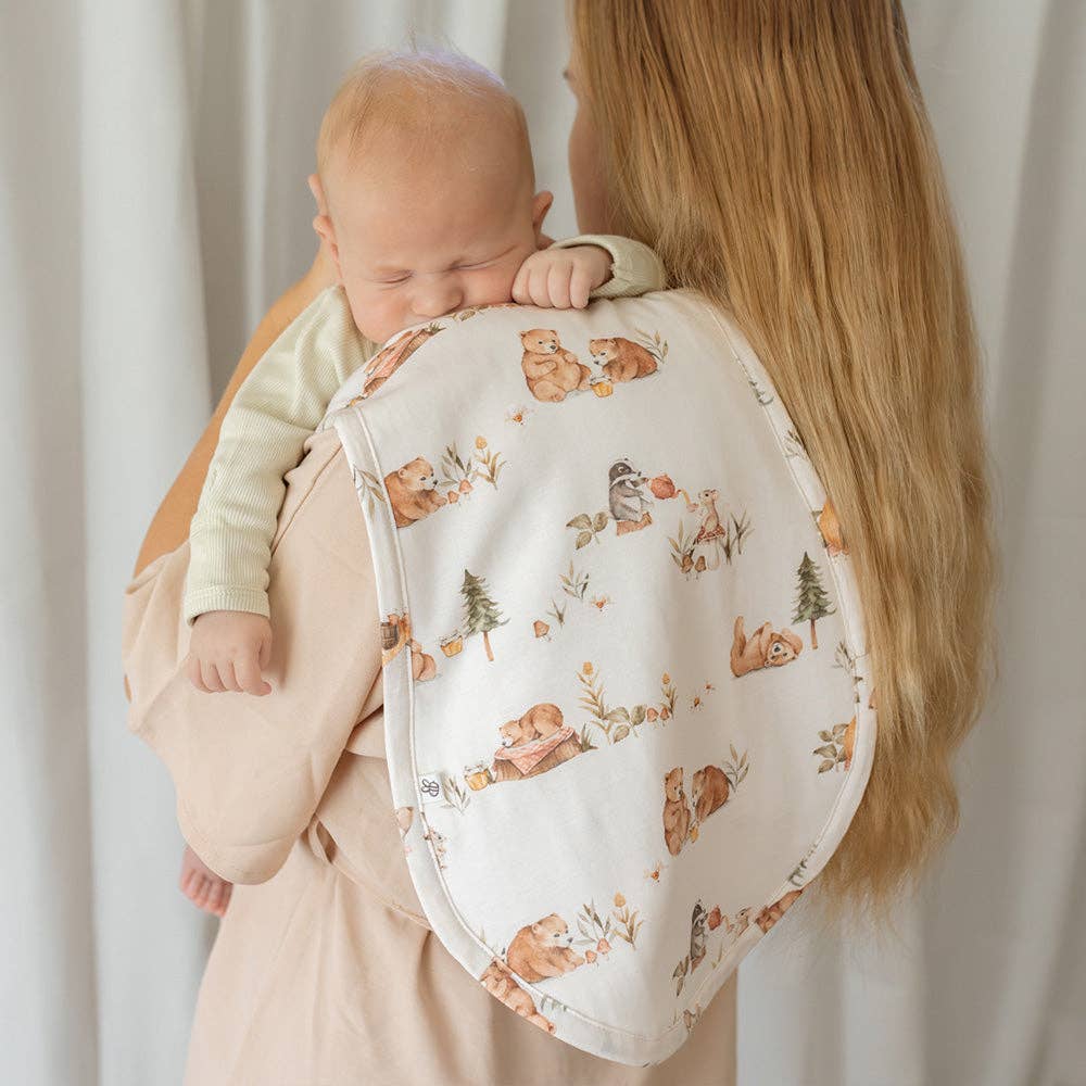 Snuggle Hunny - Bears Organic Cotton Burp Cloth