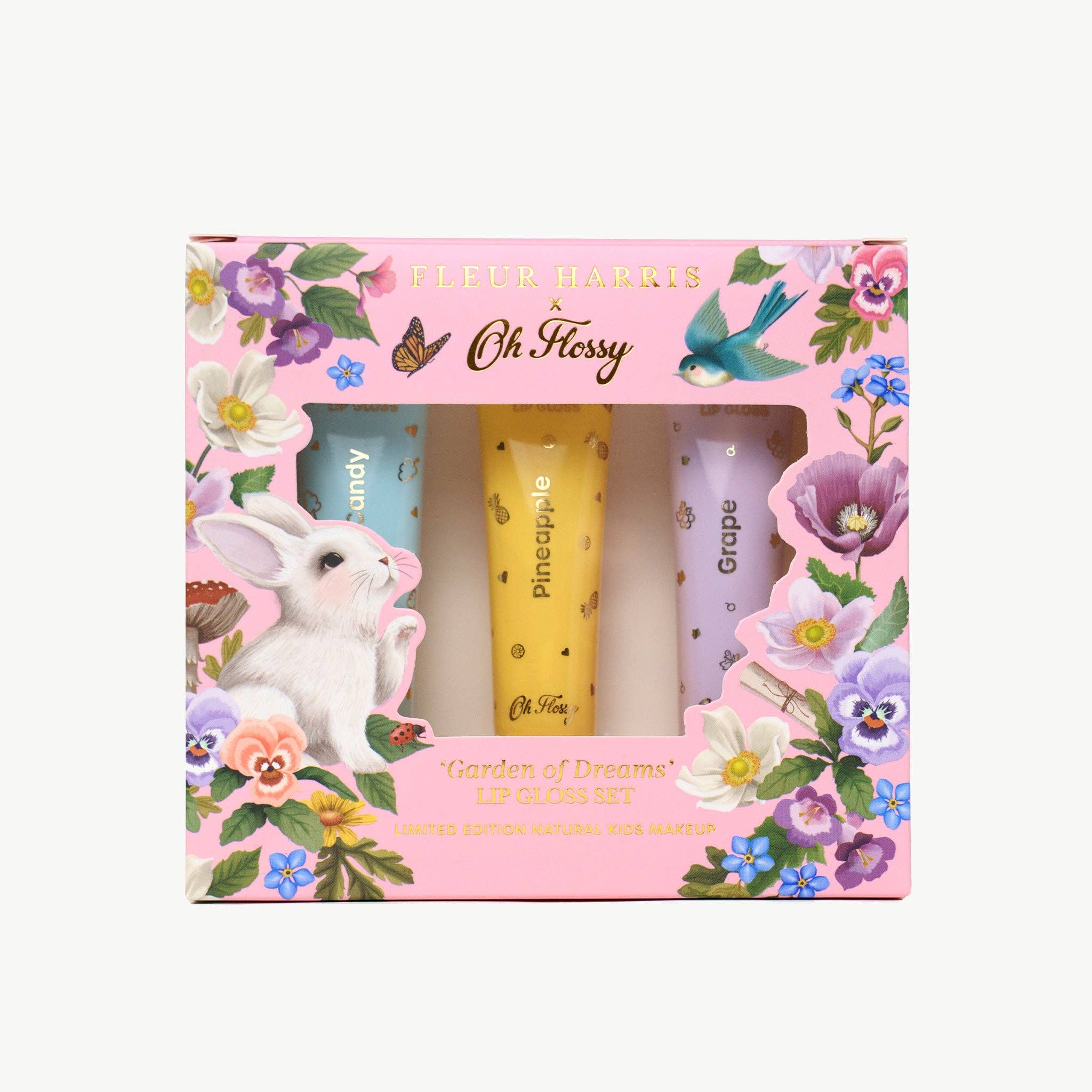 Oh Flossy | X Fleur Harris | Garden of Dreams Collection Natural Lip Gloss Set