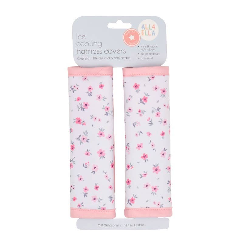 All4Ella | Ice Cooling Harness Covers | Pink Petals