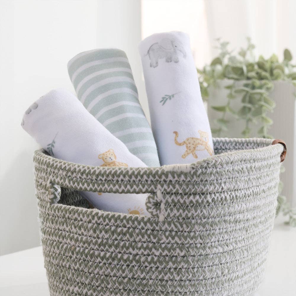 Living Textiles 3 Pack Organic Wash Cloths| Roam & Roar