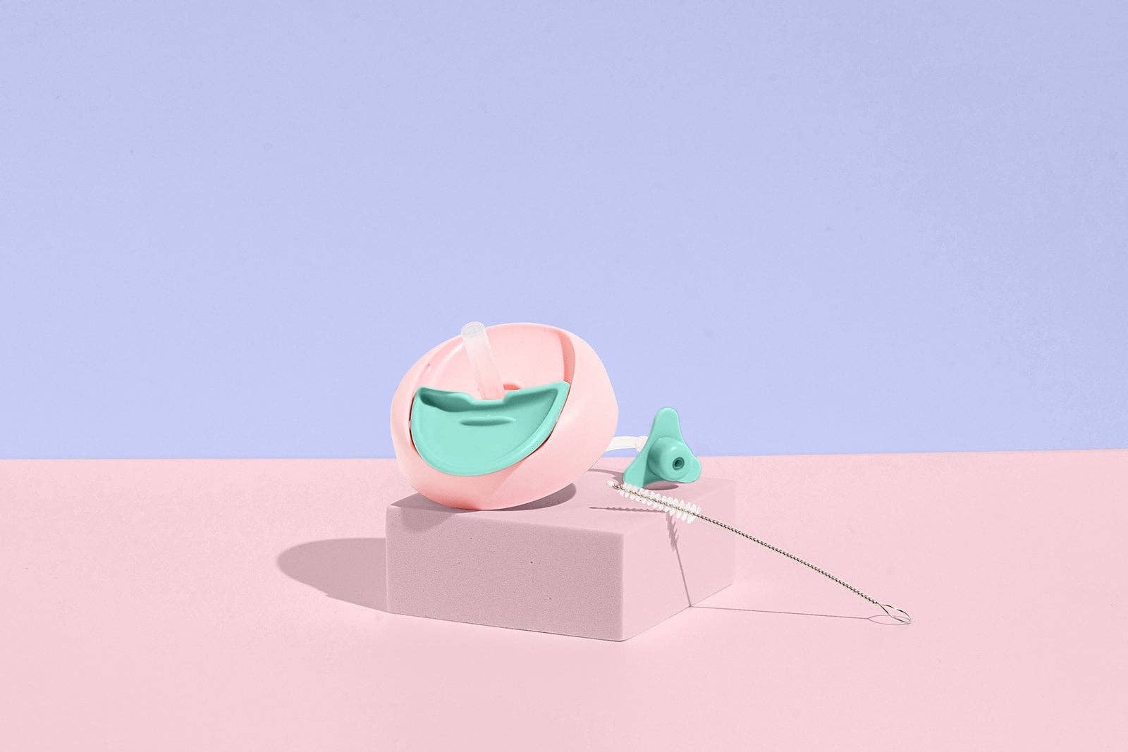 Little Stackers | Sippy Lid Plus Weighted Straw. (No Cup): Teal Aqua
