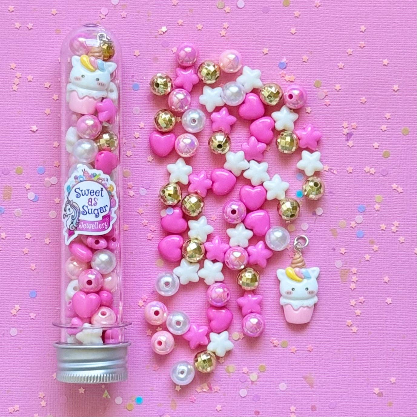 Sweet As Sugar Jewellery - Jewellery Making Kits Test Tube Necklace DIY: Unicorn