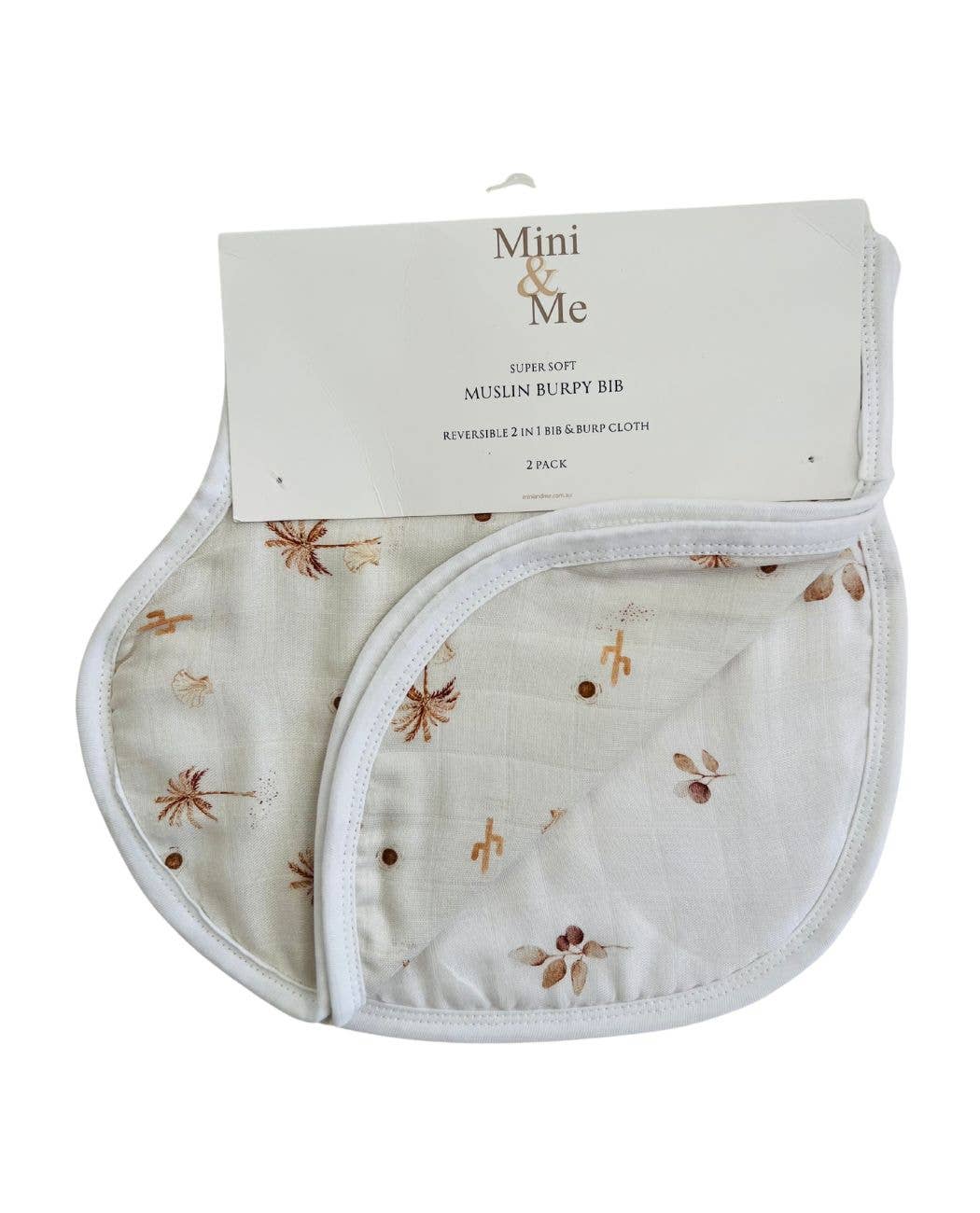 Cuddle Bug & Co | Mini & Me Burp Bib Desert Palms & Fall