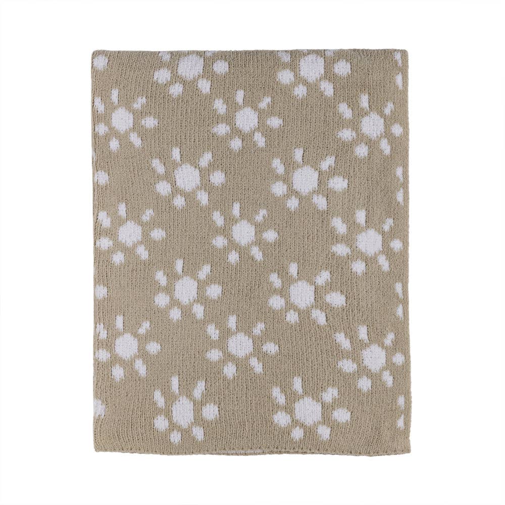 Living Textiles Chenille Blanket | Sunflower Taupe
