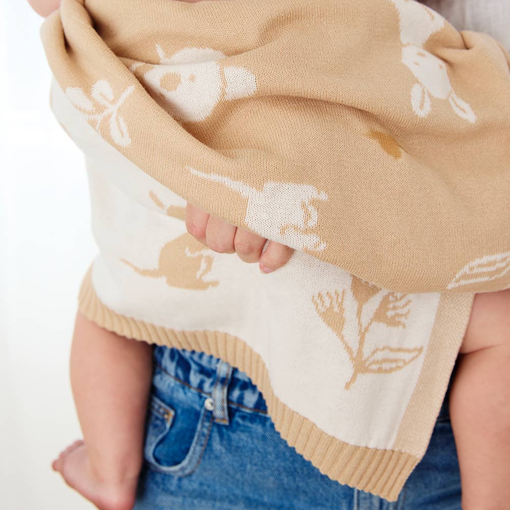 Living Textiles Pram Knitted Blanket | Australiana