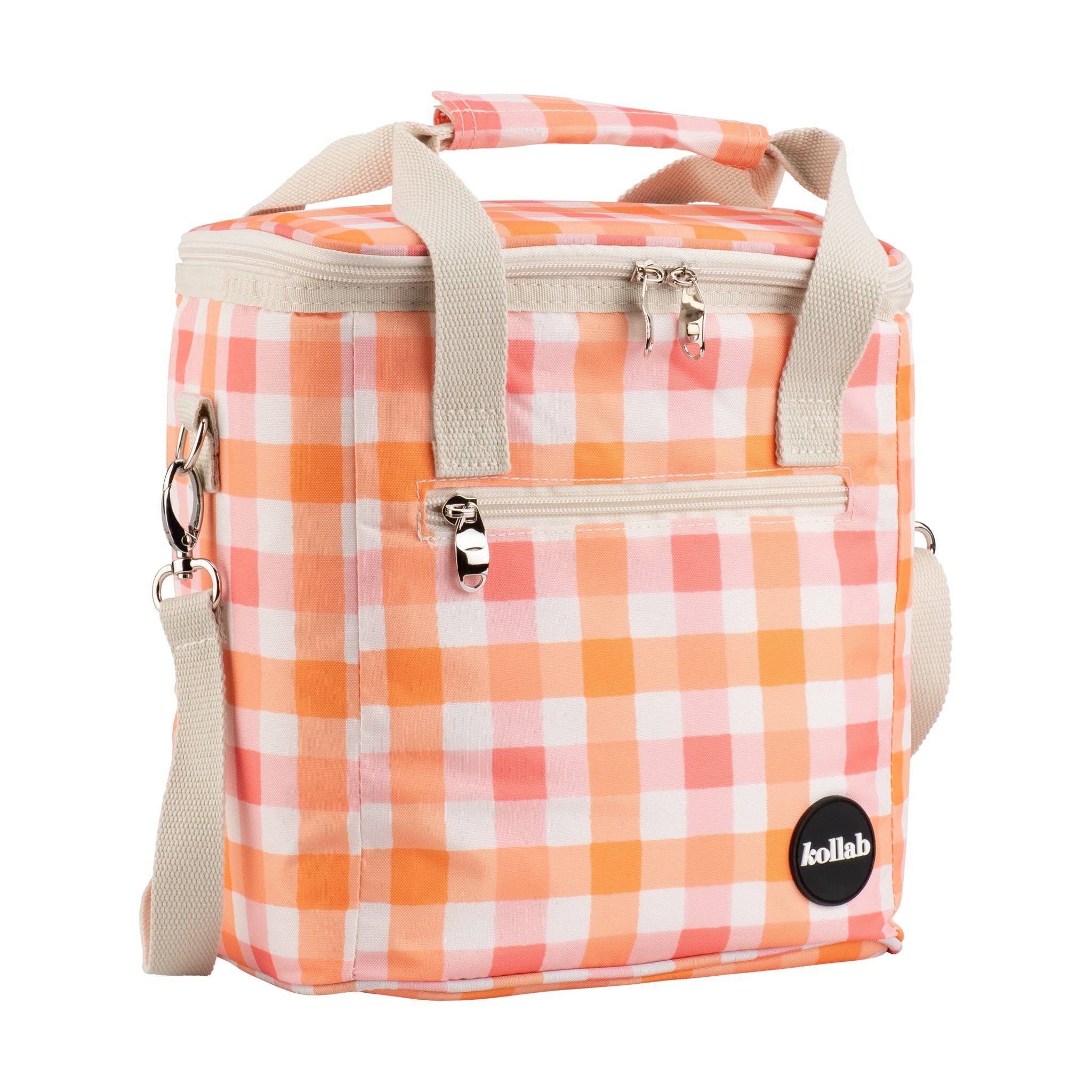 Kollab - Mini Cooler Watermelon Peach Check