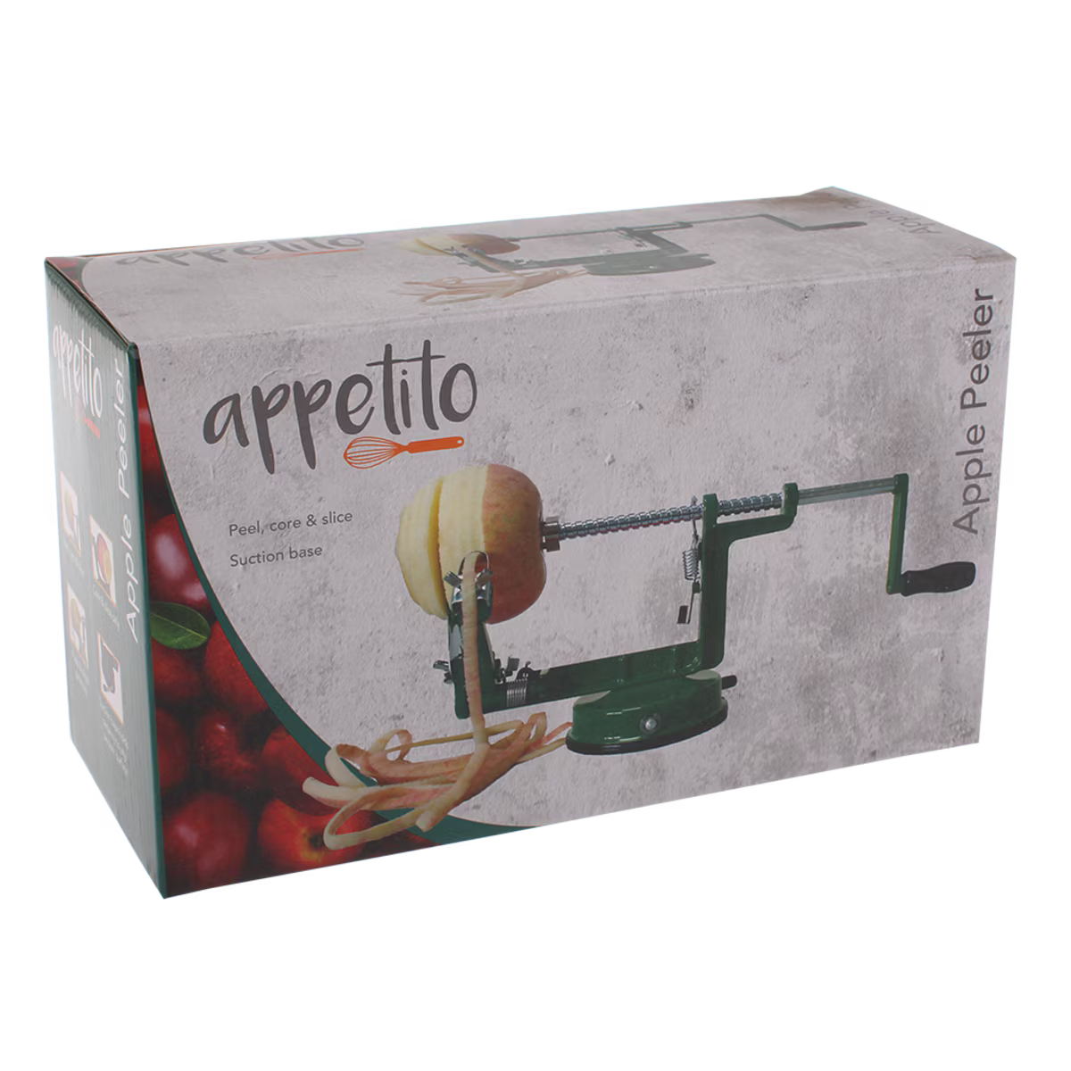 Appetito Apple Peeler/Corer w/Suction Base Green