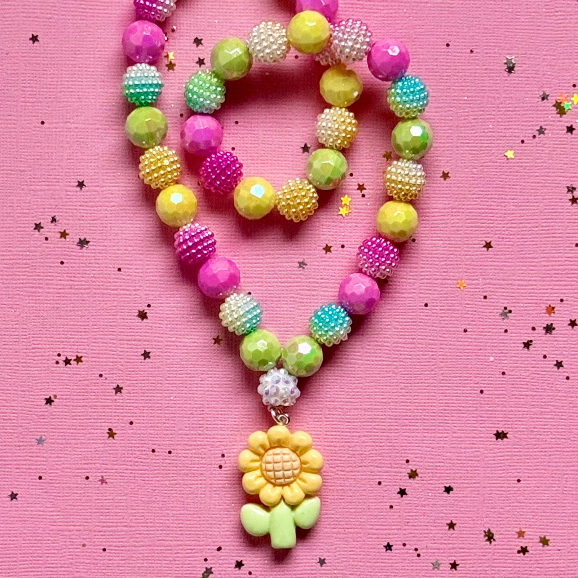 Sweet As Sugar Jewellery - Beaded Necklace Flower