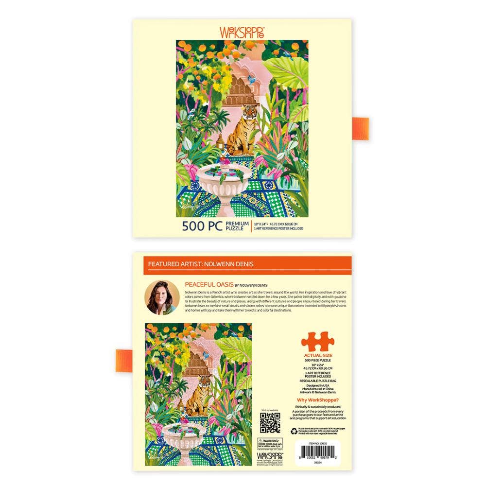 WerkShoppe Puzzle | Peaceful Oasis - Slip Box 500 Pc