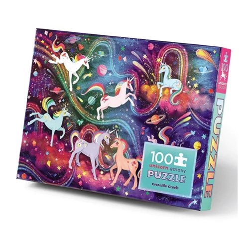 Crocodile Creek Holographic Puzzle Unicorn Galaxy 100pc