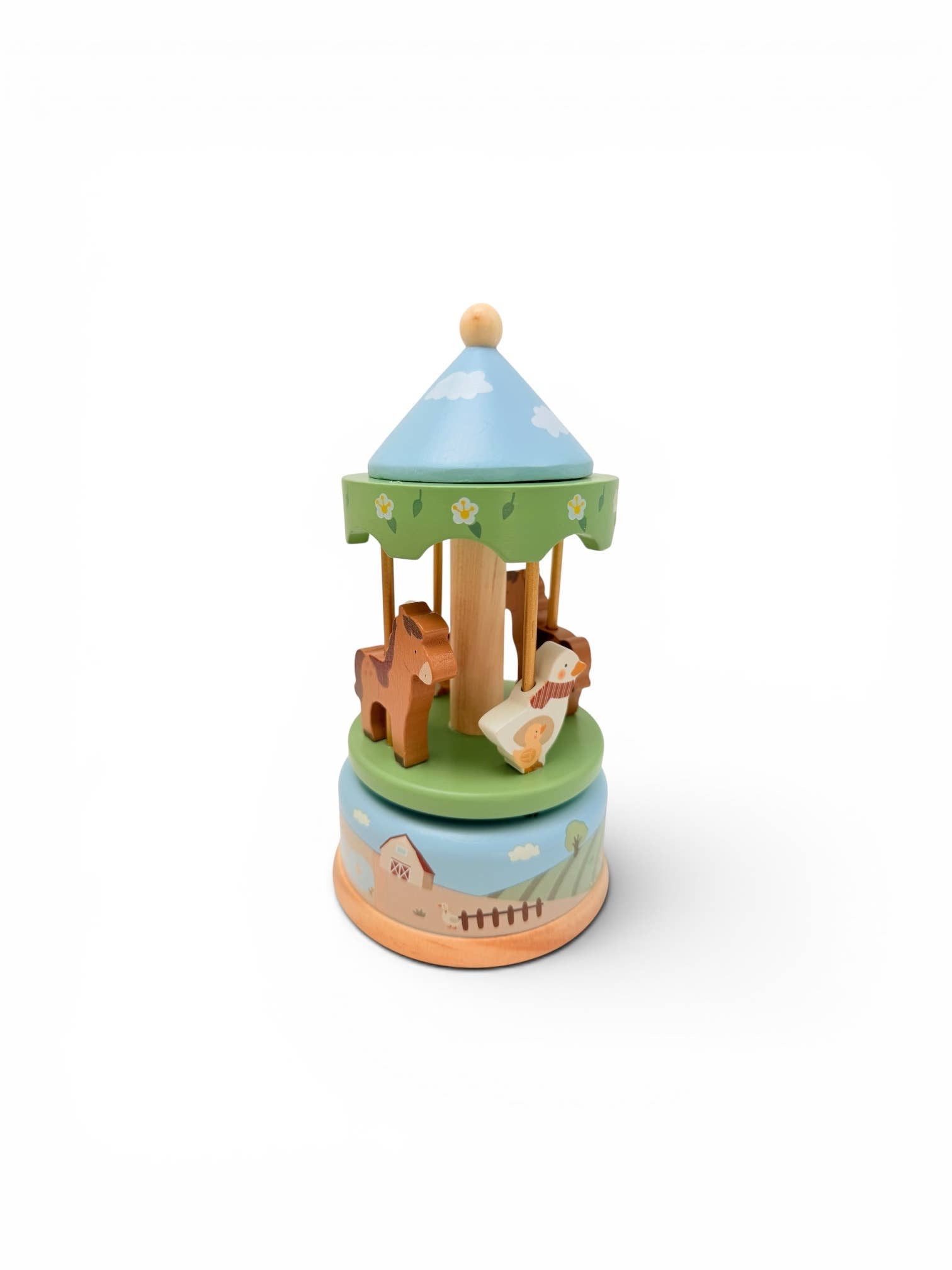ToysLink - Onya Kids Wooden Farm Carousel Music Box