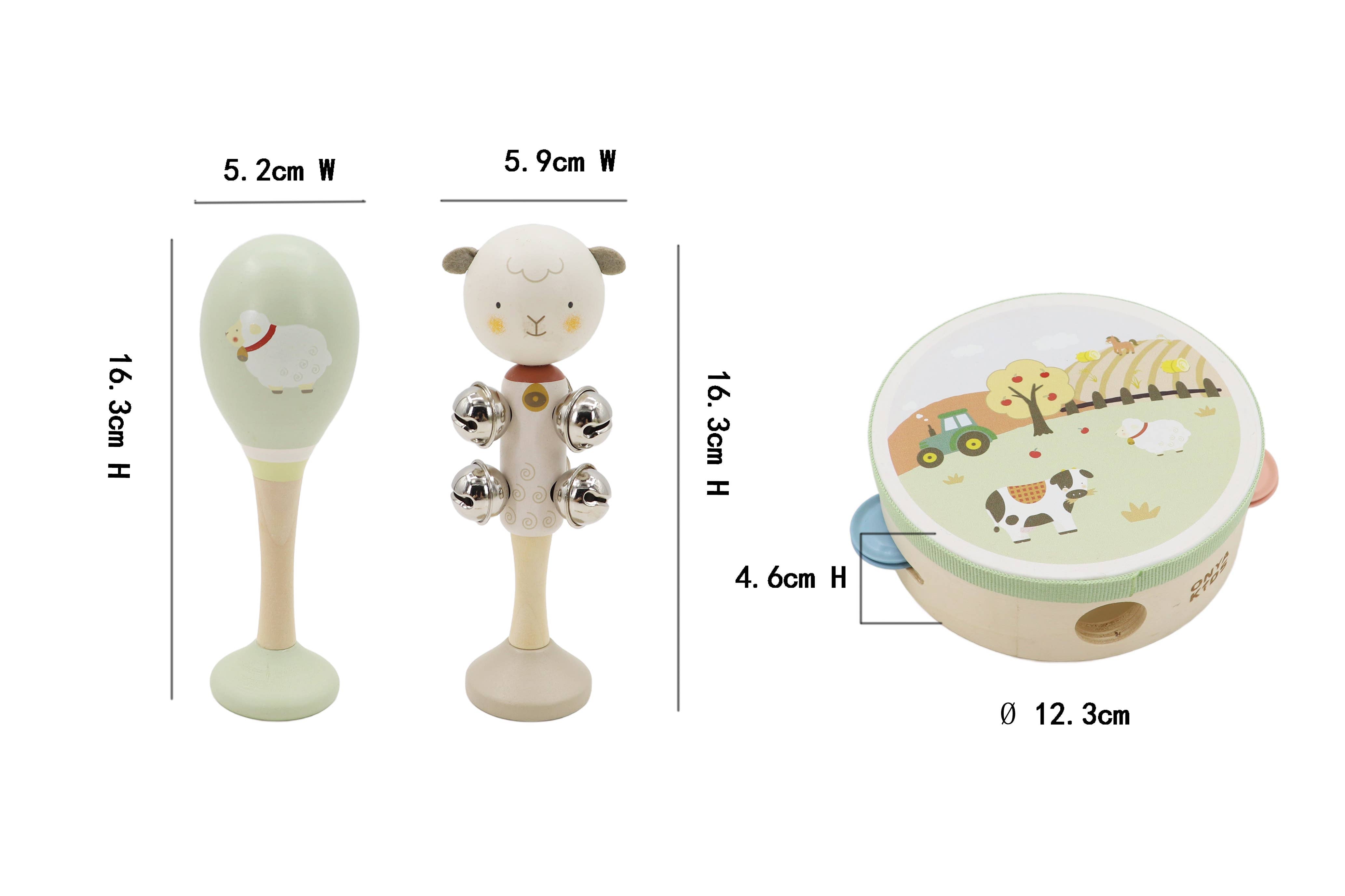 ToysLink - Onya Kids 3pcs Farm Music Set-Autumn (Sheep)