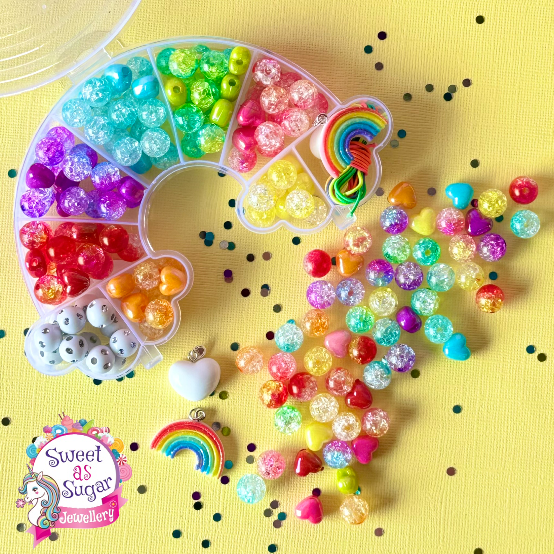 Sweet As Sugar Jewellery - Jewellery Making Kit Rainbow Shape