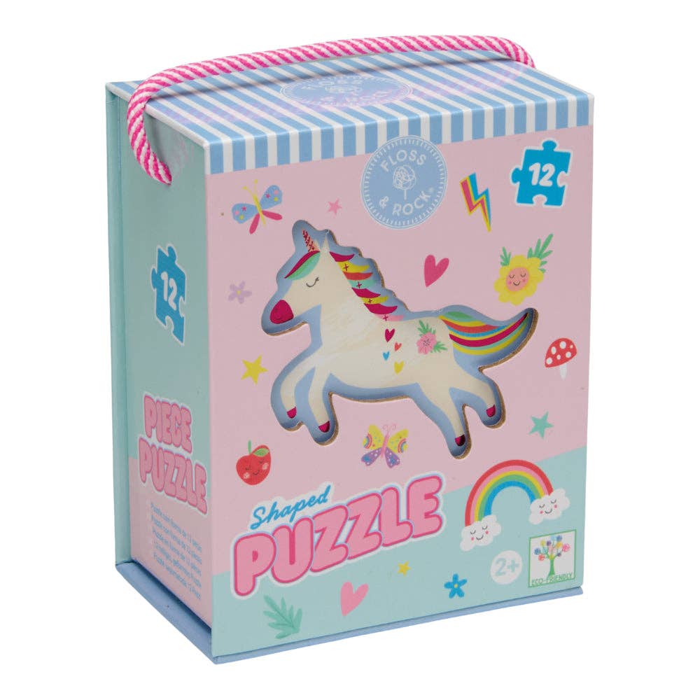 Floss & Rock Shaped Jigsaw Puzzle | Rainbow Fairy 12 Pc