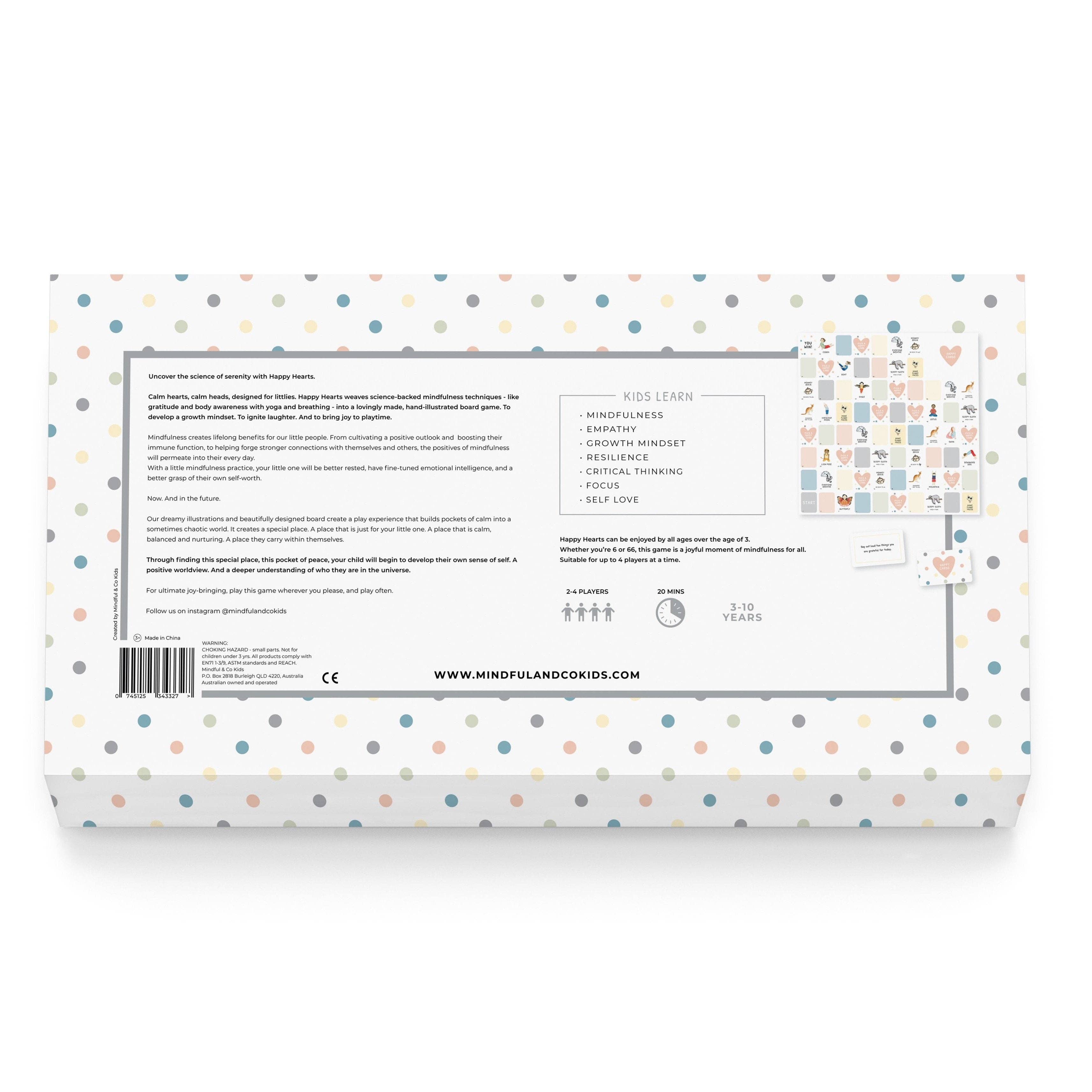 Mindful and Co Kids - Happy Hearts Mindfulness Board Game for Kids