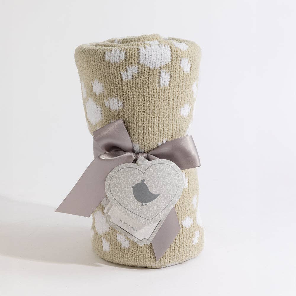Living Textiles Chenille Blanket | Sunflower Taupe
