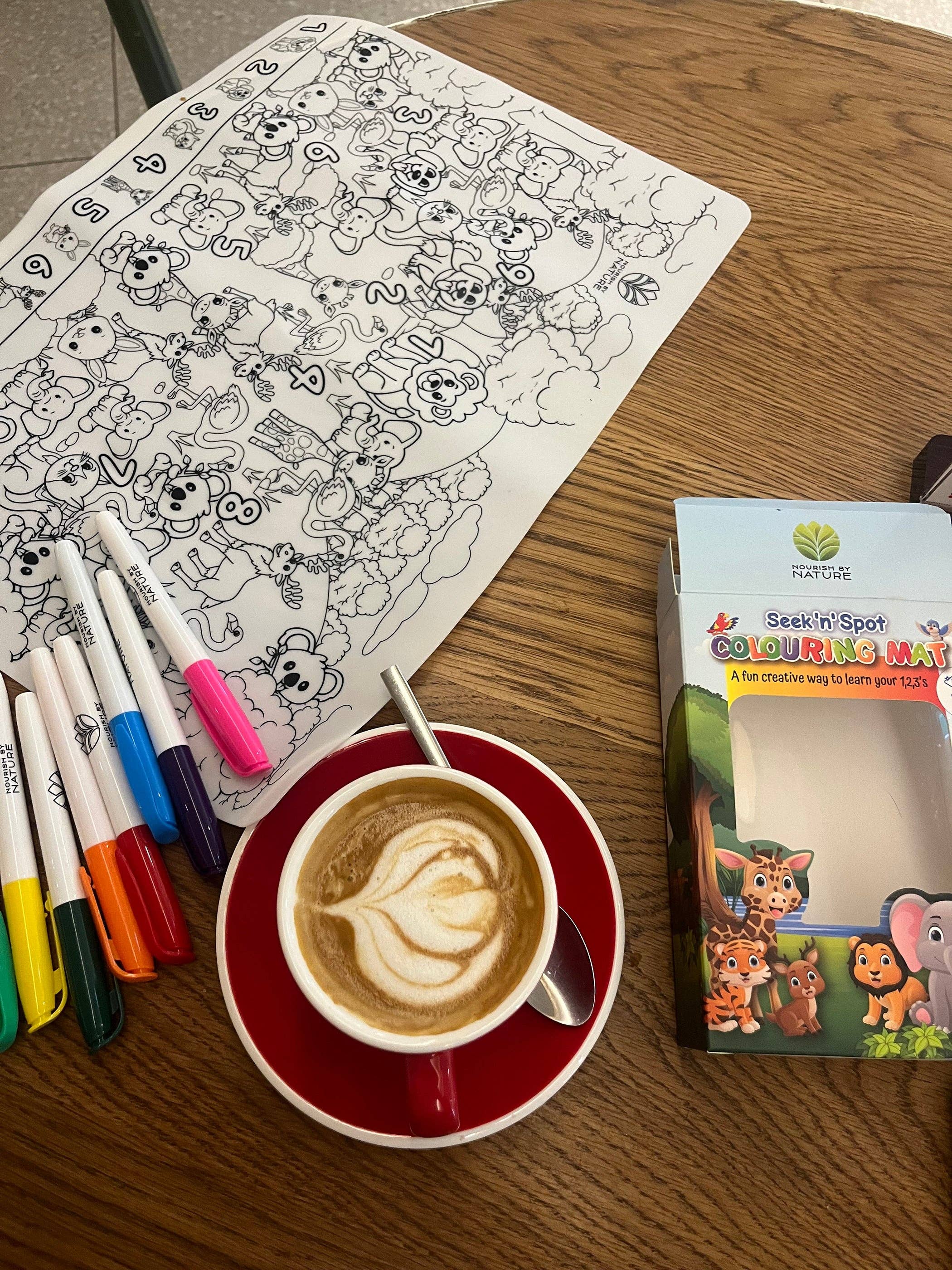 Nourish By Nature - Reusable Colouring Mat | Under the Sea Seek & Spot A3 Silicone
