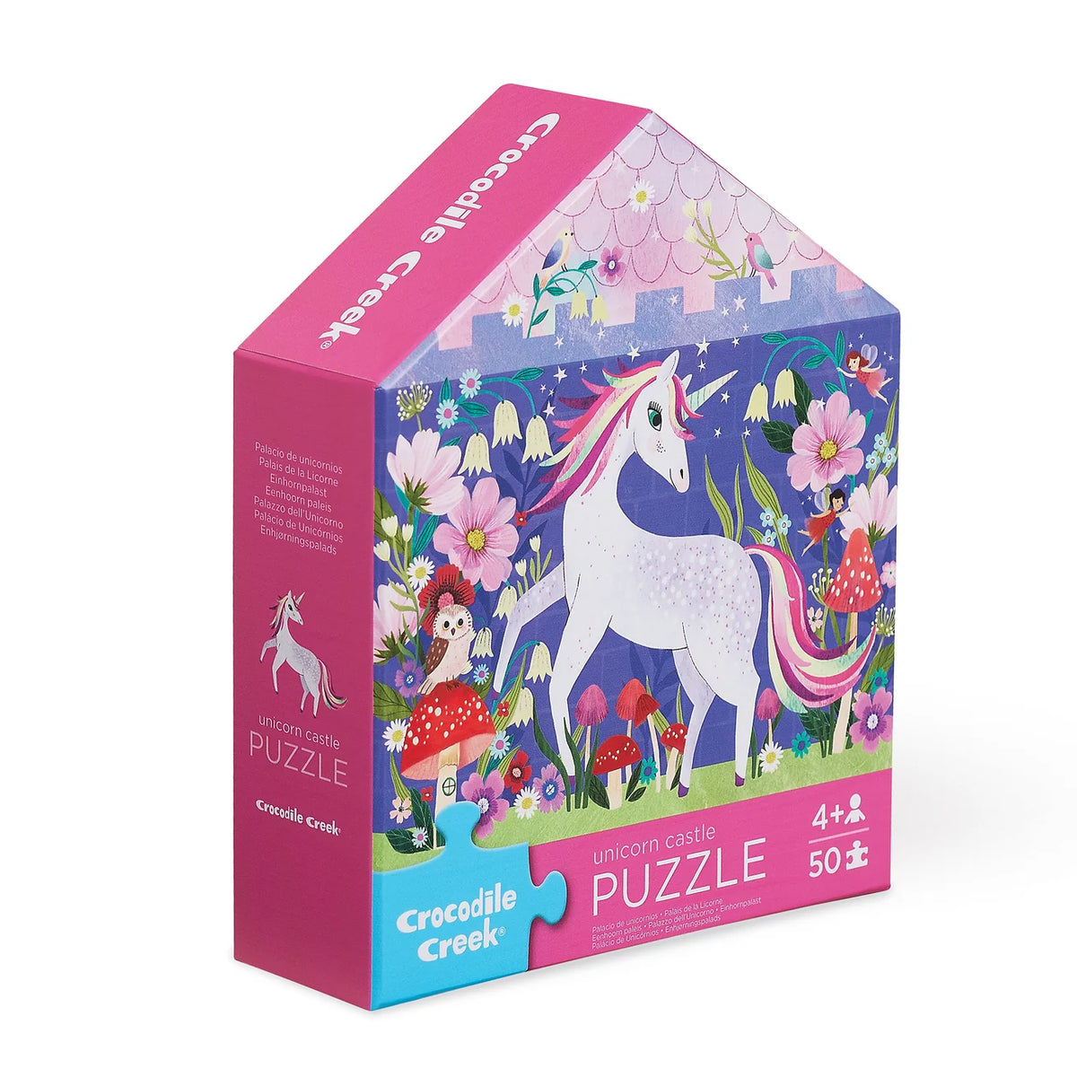 Crocodile Creek | Flat House Puzzle 50 pc - Unicorn Castle