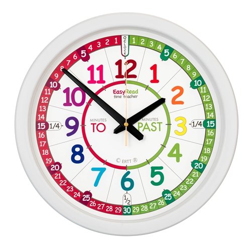 EasyRead Classroom Clock Rainbow