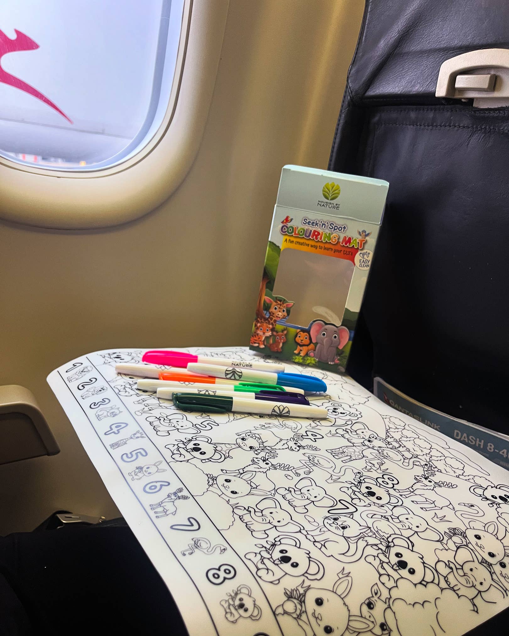Nourish By Nature - Reusable Colouring Mat | Animal Seek & Spot A3 Silicone