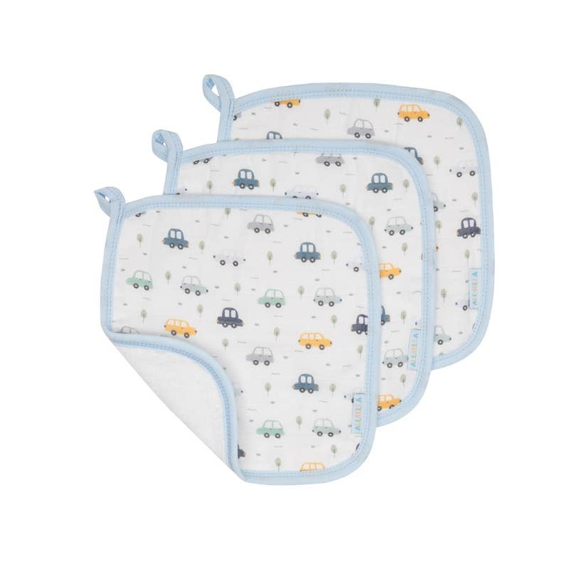 All4Ella | Wash Cloths 3pk | Beep Beep