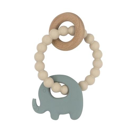 Living Textiles Silicone Elephant Teether Sage