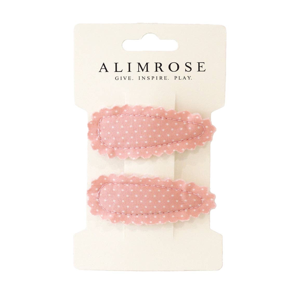 Alimrose - Hair Clip Set Pink White Spot