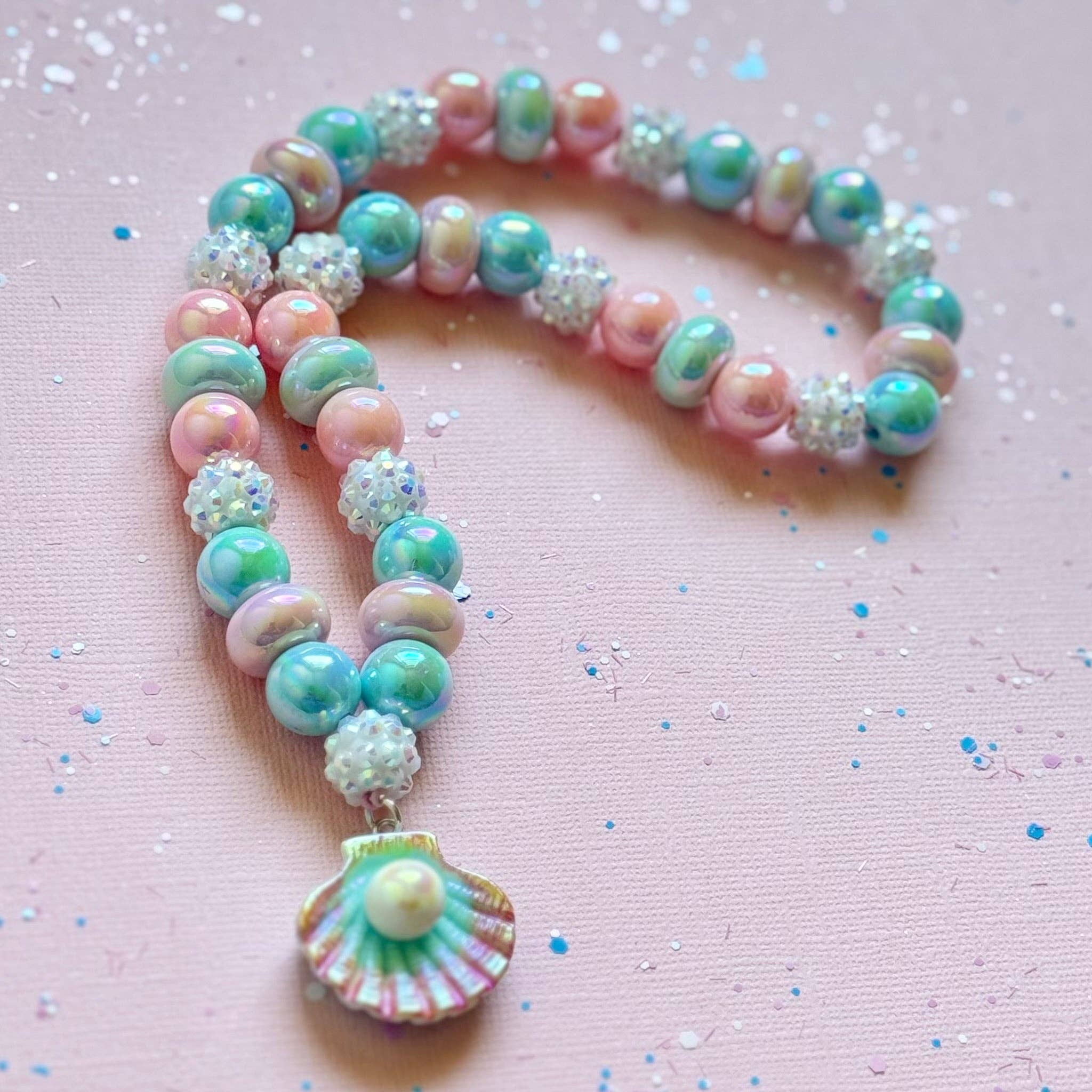 Sweet As Sugar Jewellery - Beaded Necklace Seashell