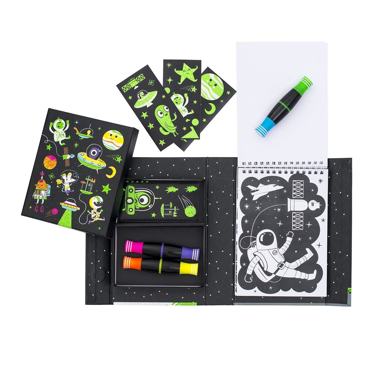 Tiger Tribe Neon Colouring Set Outer Space