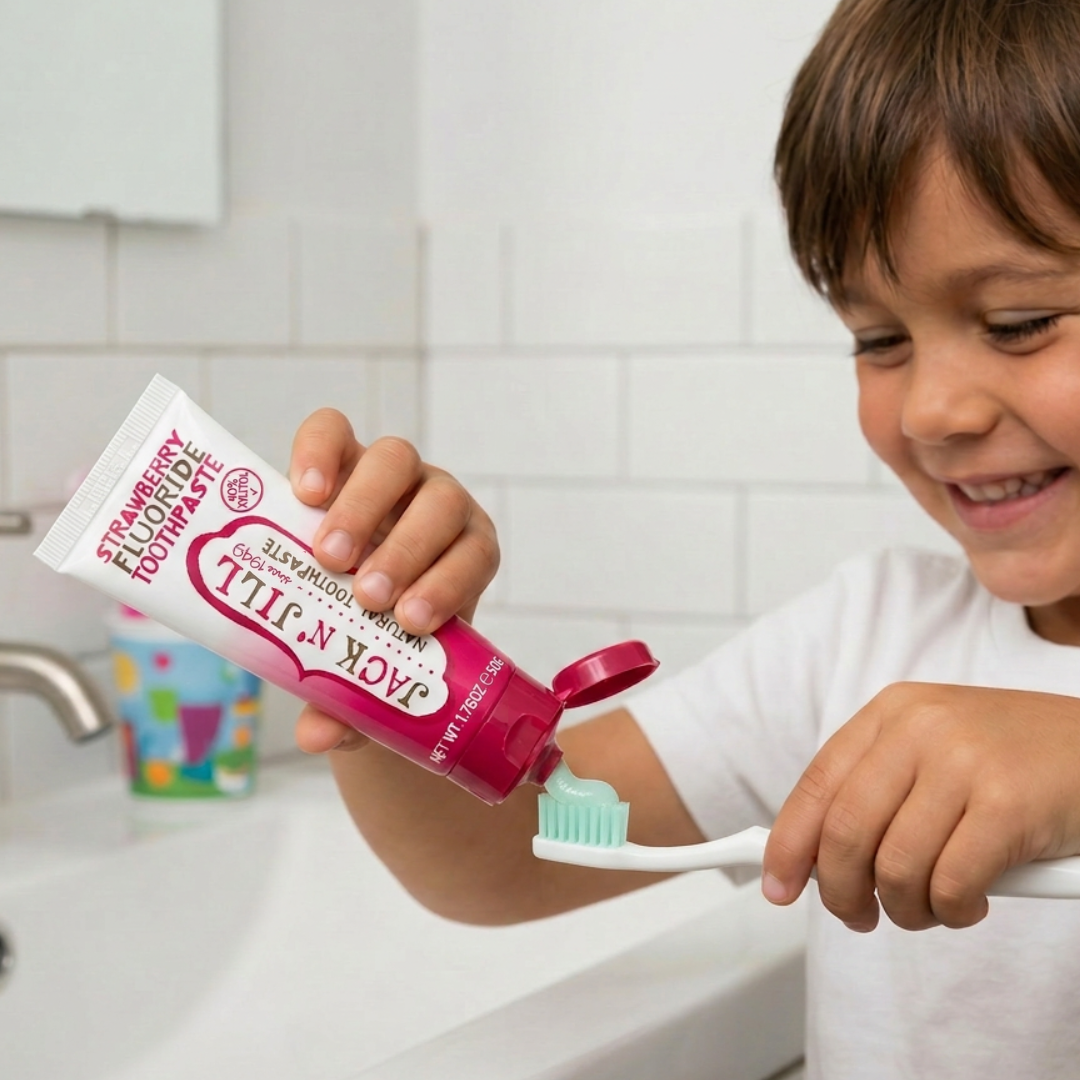 Jack N' Jill Natural Strawberry Toothpaste with Fluoride 50g