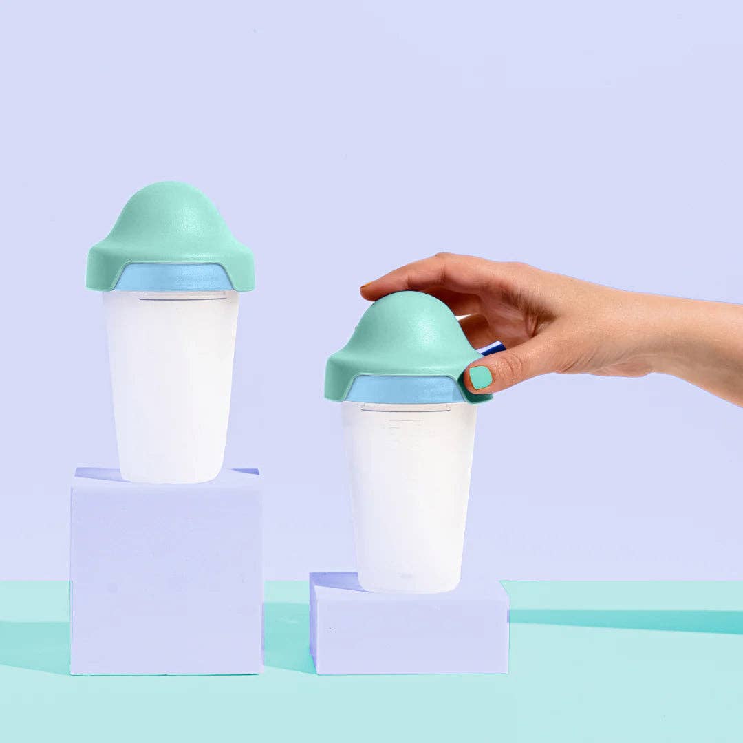 Little Stackers - 240ml Baby Bottle Two Pack: Pink Purple / Latchtastic - Medium
