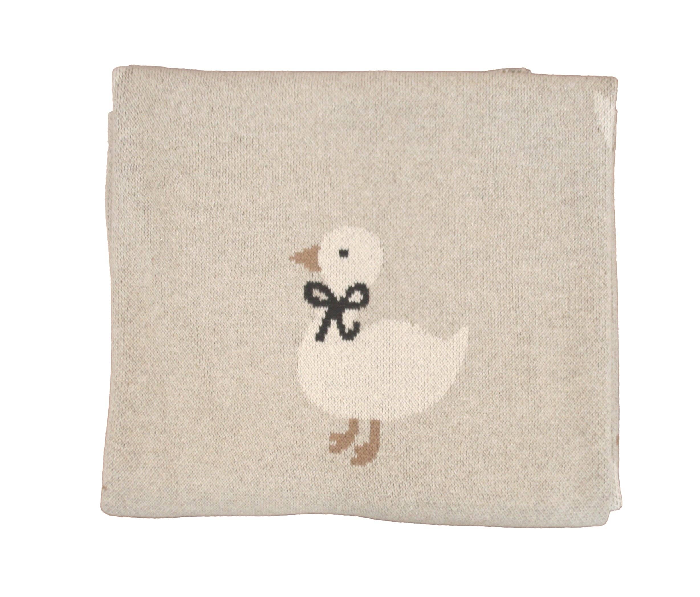 Alimrose - Duck Baby Blanket - Natural