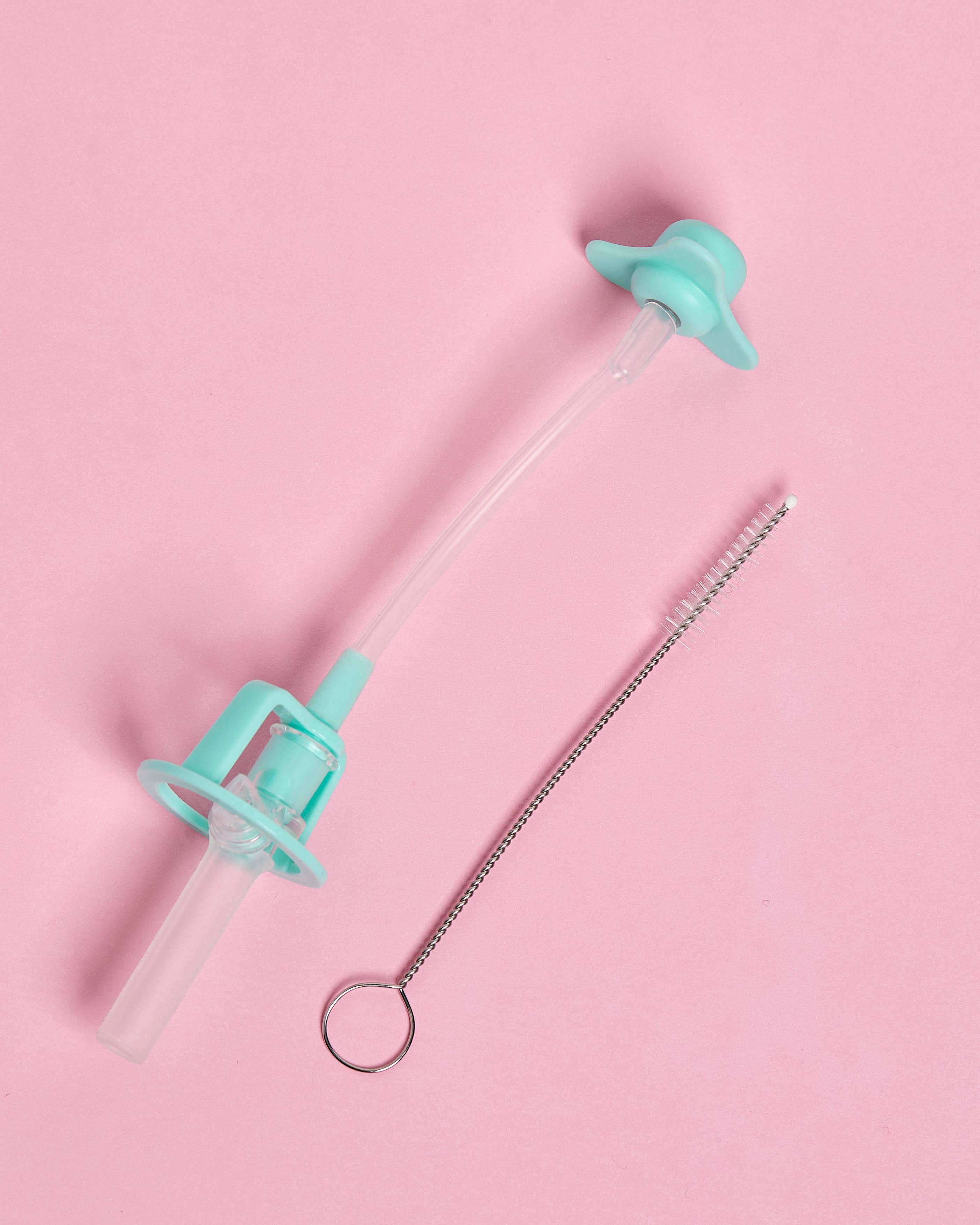 Little Stackers - Replacement Straw (Weighted): Aqua/Aqua
