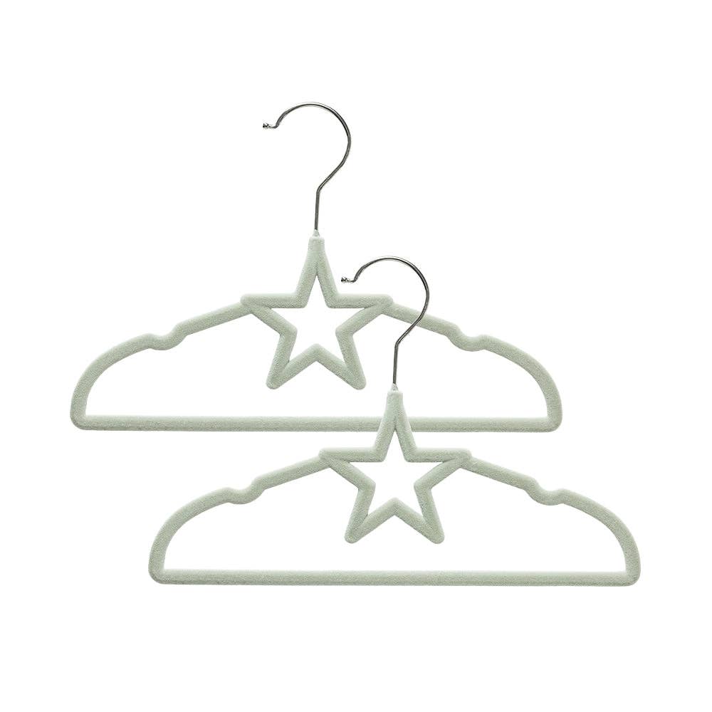 Living Textiles - 10pk Baby Coat Hangers - Stars/Sage