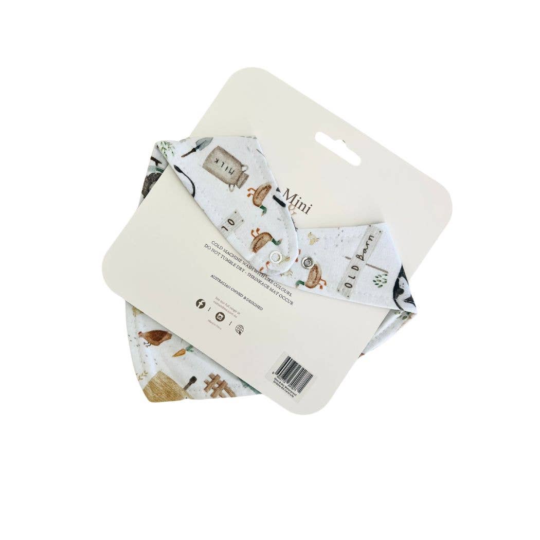 Cuddle Bug & Co - Mini & Me Waterproof Dribble Bib Farm Life
