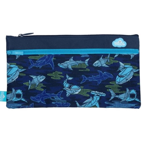 Spencil 2-Zip Rectangle Pencil Case Robo Shark