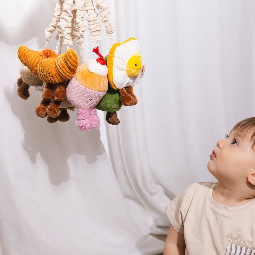 Living Textiles | 2 Pack Mini Market Brunch Stroller Toys Avocado & Egg on Toast