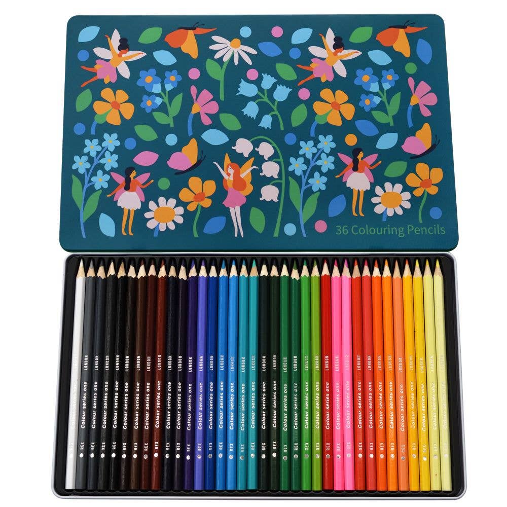 Rex London 36 Colouring Pencils | Fairies in the Garden